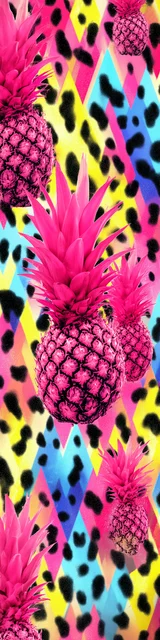 Free pineapple bookmark featuring leopard print bright pineapples